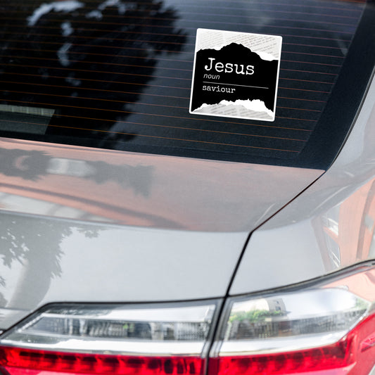 JESUS NOUN SAVIOUR | Bubble-free stickers