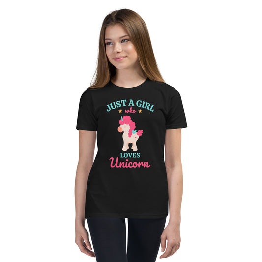 Just a Girl Who Loves Unicorn | Youth Short Sleeve T-Shirt