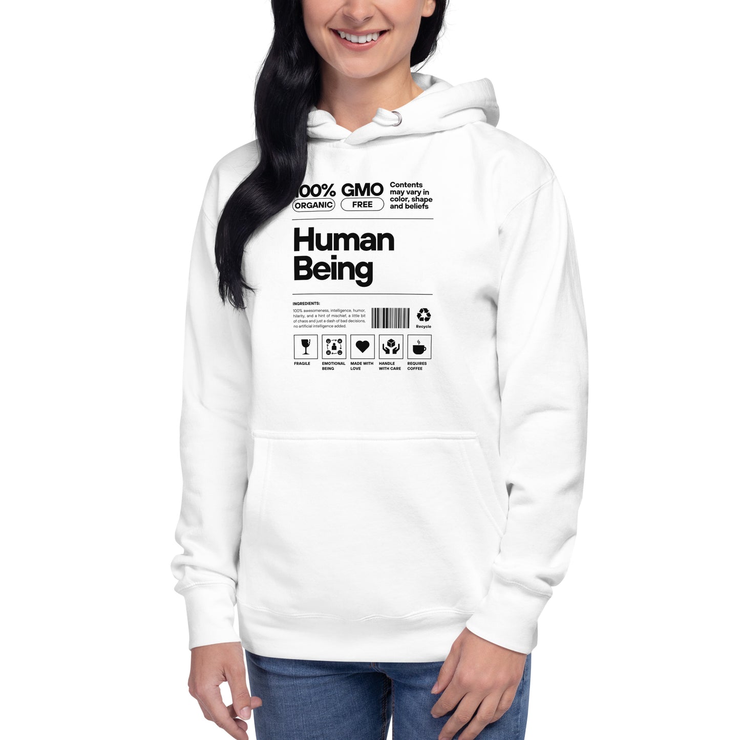 Human Being 100 % Organic GMO Free | Women Hoodie